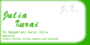 julia kurai business card